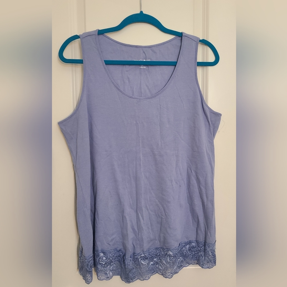 1X Light Blue Tank Top